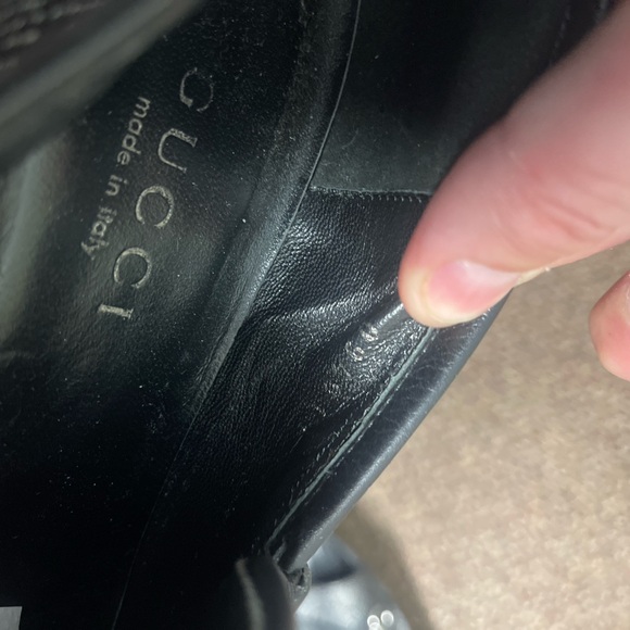 Gucci horsebit loafers black/ grey denim - Picture 4 of 5